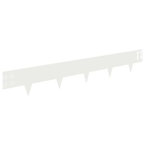 vidaXL Zāliena Apmale 10 gab. 100 x 15 cm Tērauds Balts