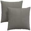 vidaXL Dīvāna spilveni 2 pcs Gai&scaron;i pelēks 80 x 80 cm Korduroja audums