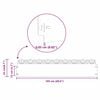 vidaXL Zāliena apmales 10 pcs Balts 103 x 0,05 x 22 cm Tērauds