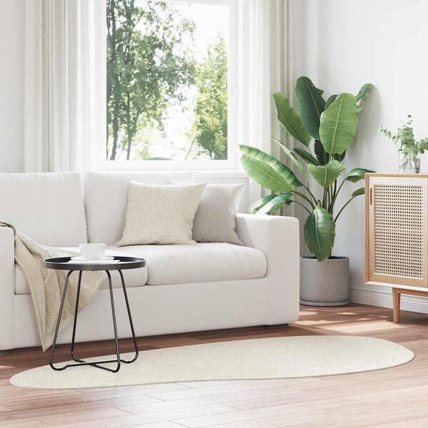 vidaXL Teritorijas paklāji HUARTE Krēmkrāsa 100 x 200 cm Poliesters