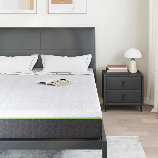 vidaXL Matracis Balts un pelēks 140 x 190 cm Žakarda audums