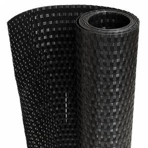 vidaXL balkona aizsegs, melns, 300x80 cm, PE rotangpalma
