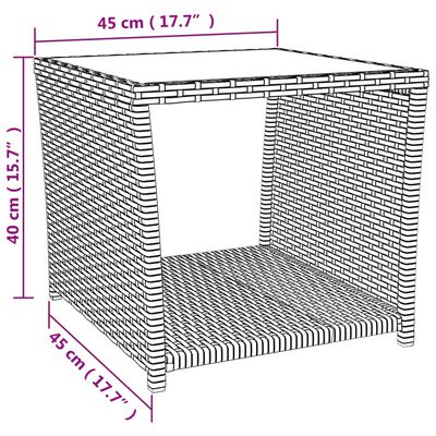 vidaXL 3-daļīgs dārza mēbeļu komplekts, matrači, pelēka PE rotangpalma