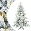 vidaXL Mākslīgā Saliekamā Ziemassvētku Egle su 300 LED Balts 210 cm