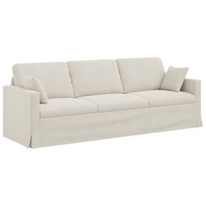vidaXL Dīvāns Krēmkrāsa 228 x 78 x 80 cm Samts