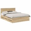 vidaXL Gultas rāmis Sonoma ozols 150 x 200 cm Inženieru koks