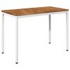 vidaXL Dārza vakariņu galds Dabisks un balts 108,5 x 55 x 75 cm