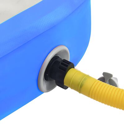 vidaXL piepūšams vingrošanas paklājs ar pumpi, 300x100x15 cm, zils PVC