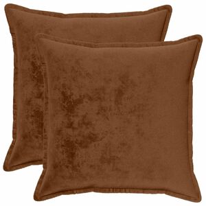 vidaXL Spilvenu pārvalks 2 pcs HOUTEN Gai&scaron;i brūns 55 x 55 cm Flanelis