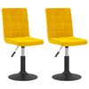 vidaXL grozāmi virtuves krēsli, 2 gab., sinepju dzeltens samts