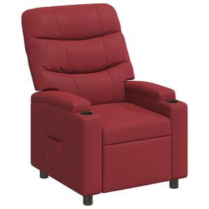 vidaXL Atzveltnes krēsls Vīna sarkans 75 x 93 x 102 cm Audums