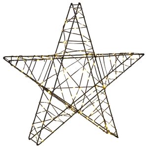 vidaXL 3D Ziemassvētku zvaigzne 120 LED Silti balts 55 x 53,5 x 10 cm