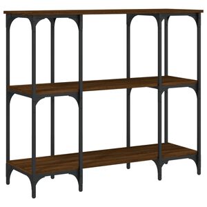 vidaXL konsoles galdiņ&scaron;, brūna koka, 102x35x90 cm, inženierijas koks