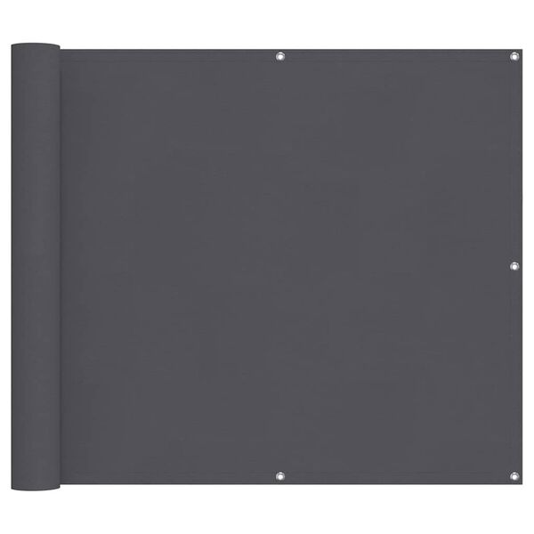 vidaXL balkona aizslietnis, pelēks, 90x500 cm, audums