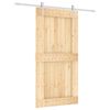 vidaXL Slīdo&scaron;ās durvis Dabisks un balts 100 x 210 cm
