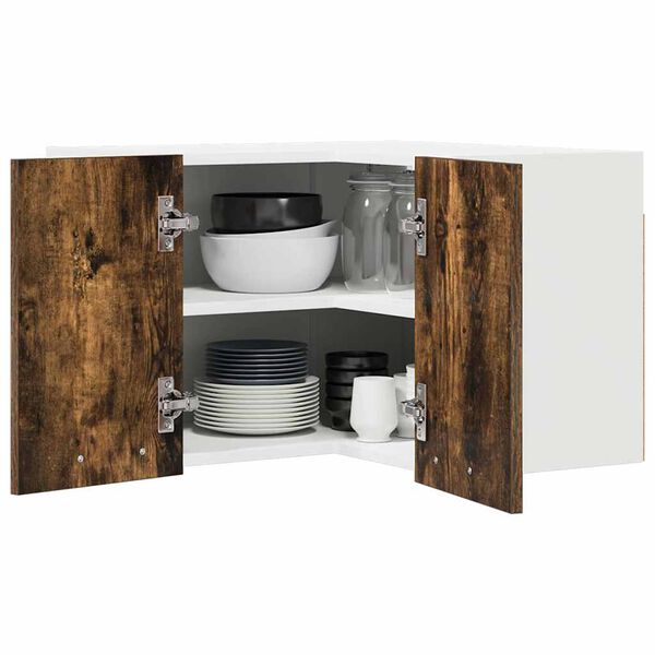 vidaXL Piekarams skapītis Kūpināts ozols un balts 57 x 57 x 40 cm