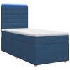 vidaXL Kontinentālā gulta ar matraci Zila 90 x 200 cm Audums