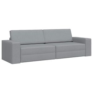 vidaXL Dīvāngulta Gai&scaron;i pelēks 245 x 78 x 77 cm audums