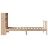vidaXL gulta ar grāmatu plauktu, bez matrača, 90x190 cm, priedes koks