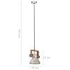 vidaXL griestu lampa, industriāls stils, sudrabaina, 25 W, 19 cm, E27
