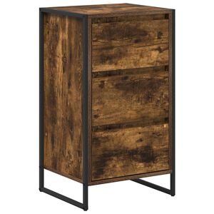 vidaXL Puse Dūmu ozols 42 x 36 x 75.5 cm Inženierijas koks