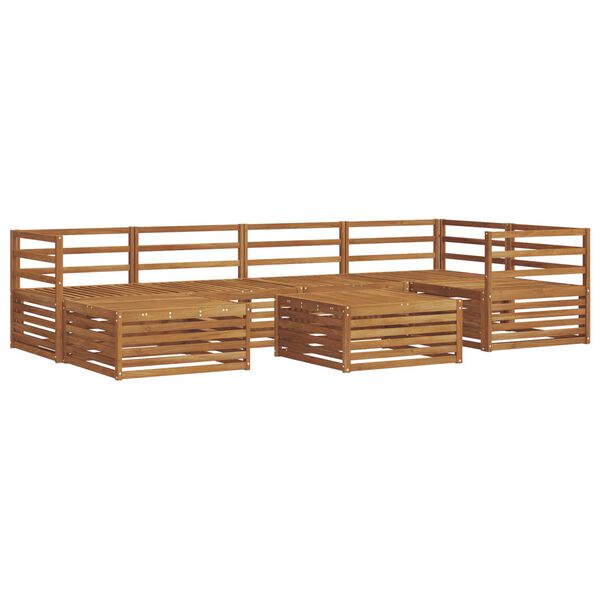 vidaXL Āra dīvānu komplekts 7 pcs Dabiska