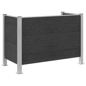 vidaXL Atkritumu tvertnes žogs Pelēka 161 x 85 x 115 cm