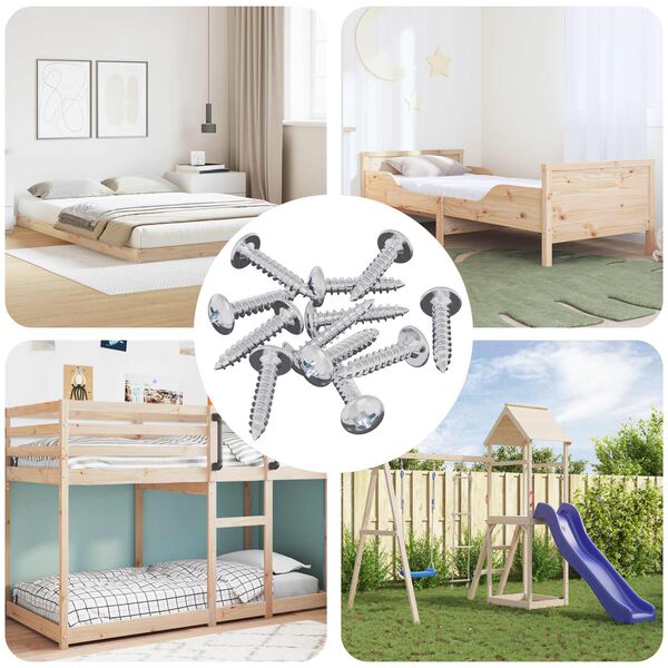 vidaXL Pa&scaron;vītņojamais Nags 12 pcs Cinkots 4 x 20 mm Tērauds