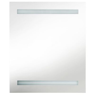 vidaXL vannasistabas skapītis ar spoguli un LED, 50x14x60 cm, pelēks