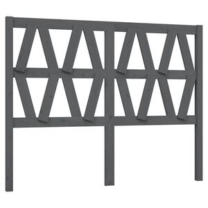 vidaXL gultas galvgalis, pelēks, 146x4x100 cm, priedes masīvkoks