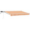 vidaXL Manuāls nojumes rāmis ar LED Dzeltena un oranža 2,5 x 2 m
