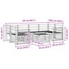 vidaXL Dīvāna komplekti 7 pcs Dabiska Cietā akācijas koks