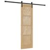 vidaXL Slīdo&scaron;ās durvis Dabiska 61 x 198,5 cm Priedes masīvkoks