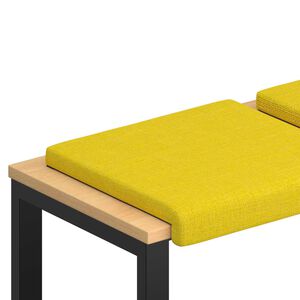 vidaXL Solspilvens 2 gab. Audums Gai&scaron;i dzeltena Dziļums 35 cm