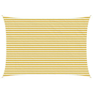 vidaXL Saulessargs Dzeltena un balta 3 x 6 m HDPE