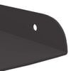 vidaXL Sienas plaukts ar plauktu 2 pcs Melna 24 x 24 x 2 cm