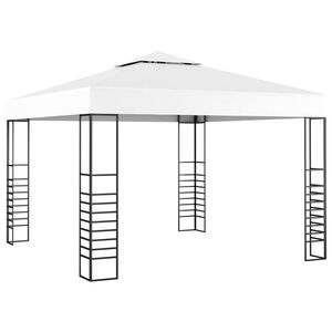 vidaXL dārza nojume, 3x3 m, balta