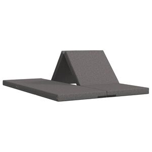 vidaXL Salokāms dīvāngulta 70 x 67 x 48 cm Gai&scaron;i pelēka