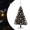vidaXL Mākslīgais LED Ziemassvētku eglīte su 150 LED Melna 120 cm PVC
