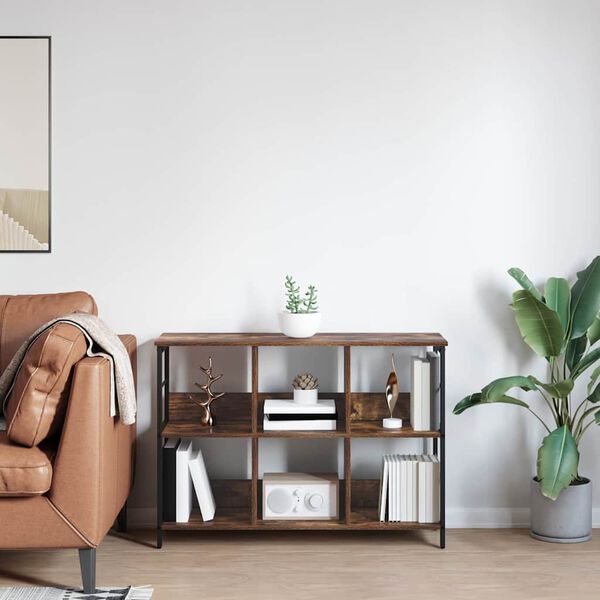 vidaXL Grāmatu plaukts Dūmaka ozols 102 x 32 x 72,5 cm