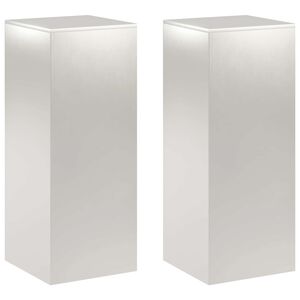 vidaXL Augu statīvs 2 pcs Sudraba 40 x 40 x 100 cm Tērauds