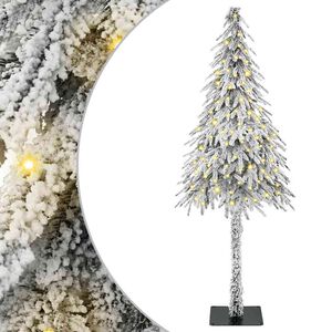 vidaXL Ziemassvētku eglīte su 150 LED Balts 120 cm PE un tērauds