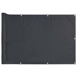 vidaXL balkona aizslietnis, PVC, 300x75 cm, antracītpelēks