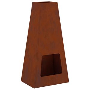 vidaXL Uguns bļoda Rūsa 50 x 35 x 100 cm Novecināts tērauds