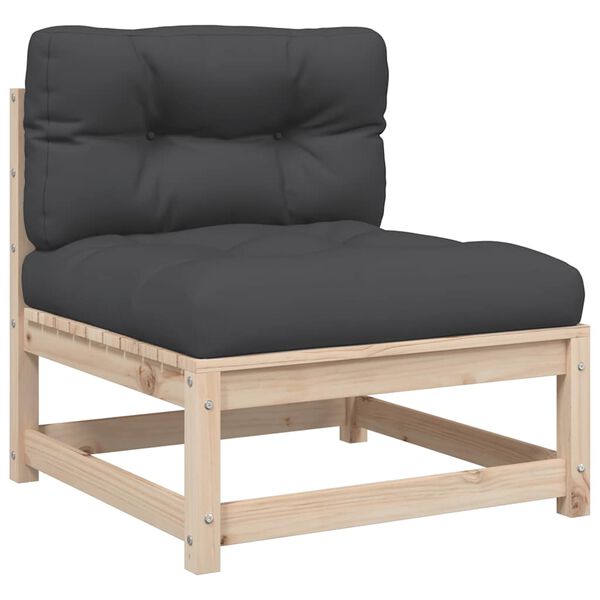 vidaXL 10-daļīgs dārza dīvānu komplekts vaska brūnas priedes masīvkoks