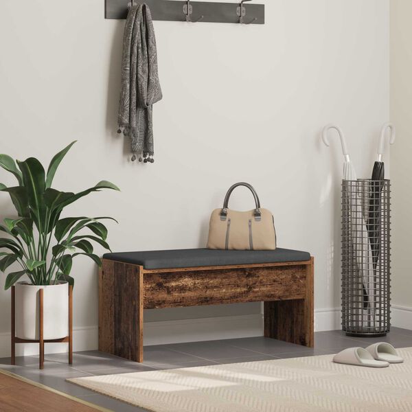 vidaXL Zāles sols ar spilvenu Vecs koks 83 x 38 x 40 cm