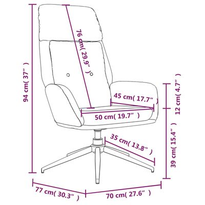 vidaXL atpūtas krēsls, pelēka dabīgā āda