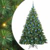 vidaXL Mākslīgā Ziemassvētku eglīte su 300 LED Zaļa 180 cm PE un PVC