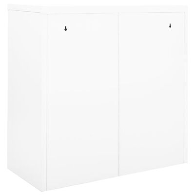 vidaXL skapītis ar bīdāmām durvīm, 90x40x90 cm, balts, tērauds