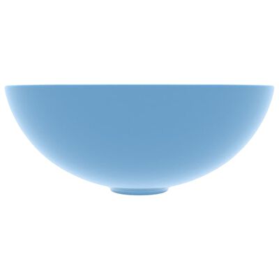 vidaXL vannasistabas izlietne, apaļa, matēta, gaiši zila keramika